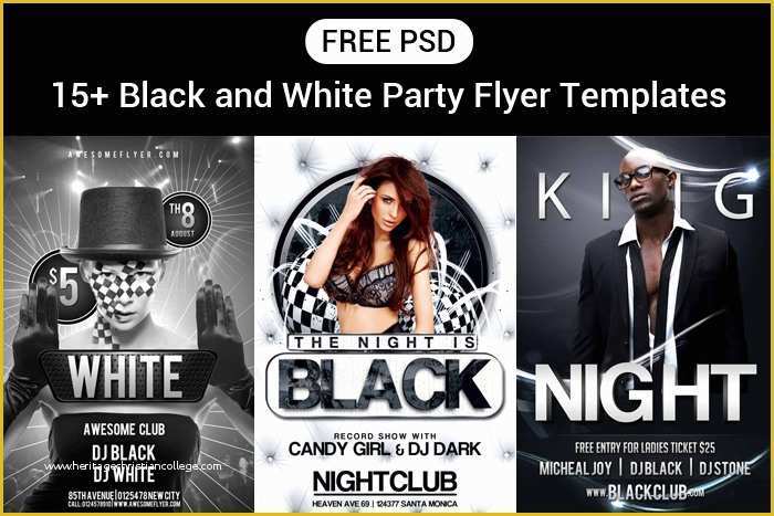 Black and White Flyer Template Free Of 15 Free Black and White Party Flyer Psd Templates Designyep