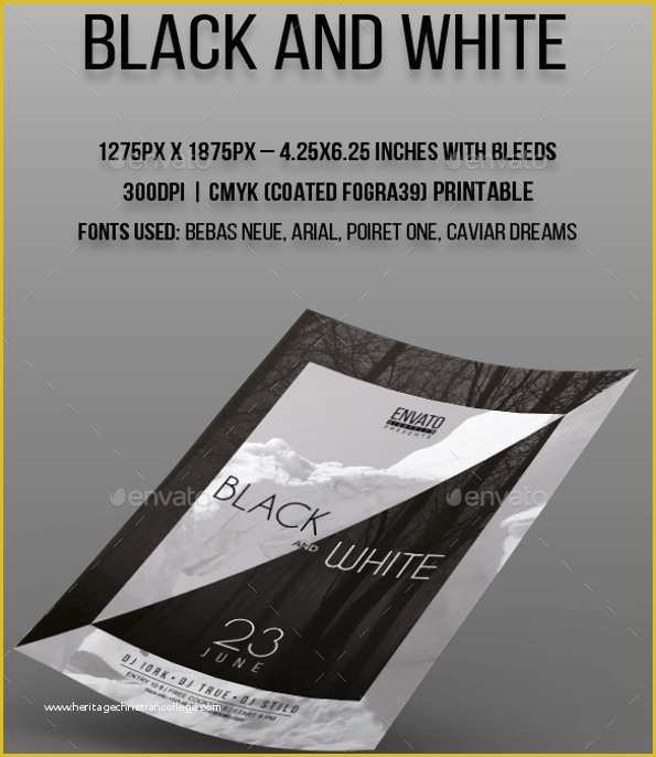 Black and White Flyer Template Free Of 22 Black and White Flyer Templates