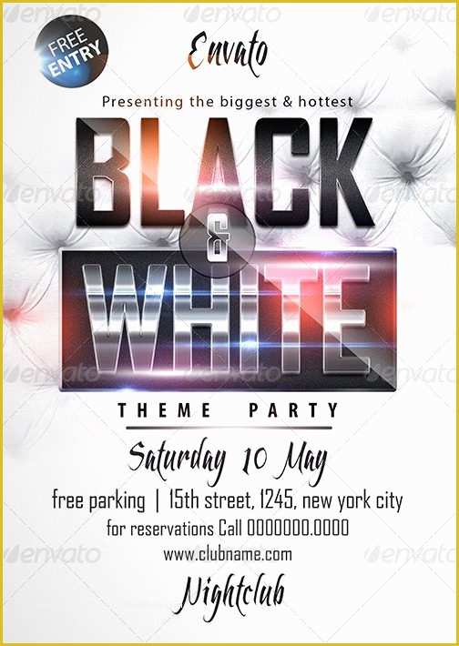 Black and White Flyer Template Free Of Black & White Affair Flyer Template Download Luxury
