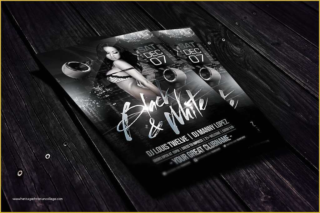 Black and White Flyer Template Free Of Black and White Flyer Template by Louistwelve Design On