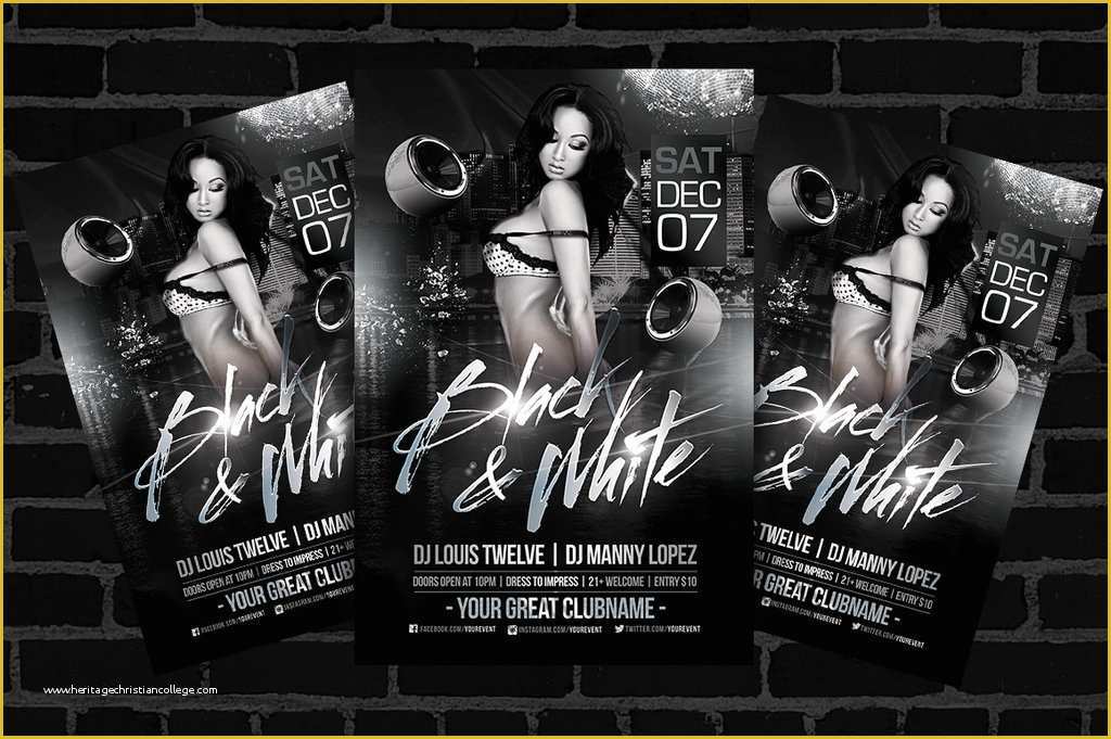 Black and White Flyer Template Free Of Black and White Flyer Template by Louistwelve Design On