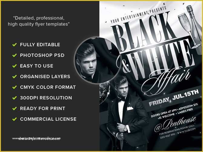 Black and White Flyer Template Free Of Black and White Flyer Template Flyerheroes