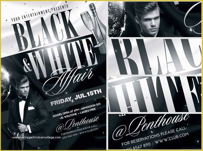 Black and White Flyer Template Free Of Black and White Flyer Template Flyerheroes