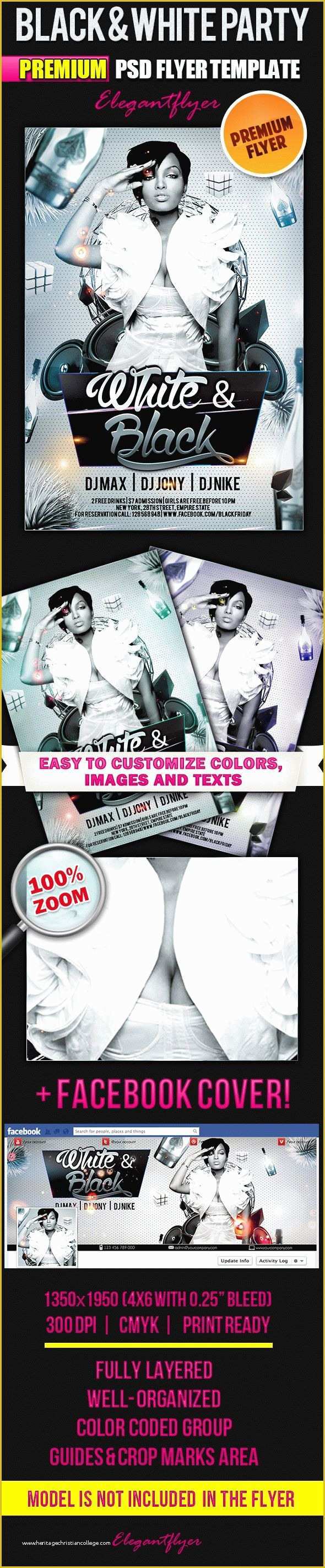 Black and White Flyer Template Free Of Black and White Party – Flyer Psd Template