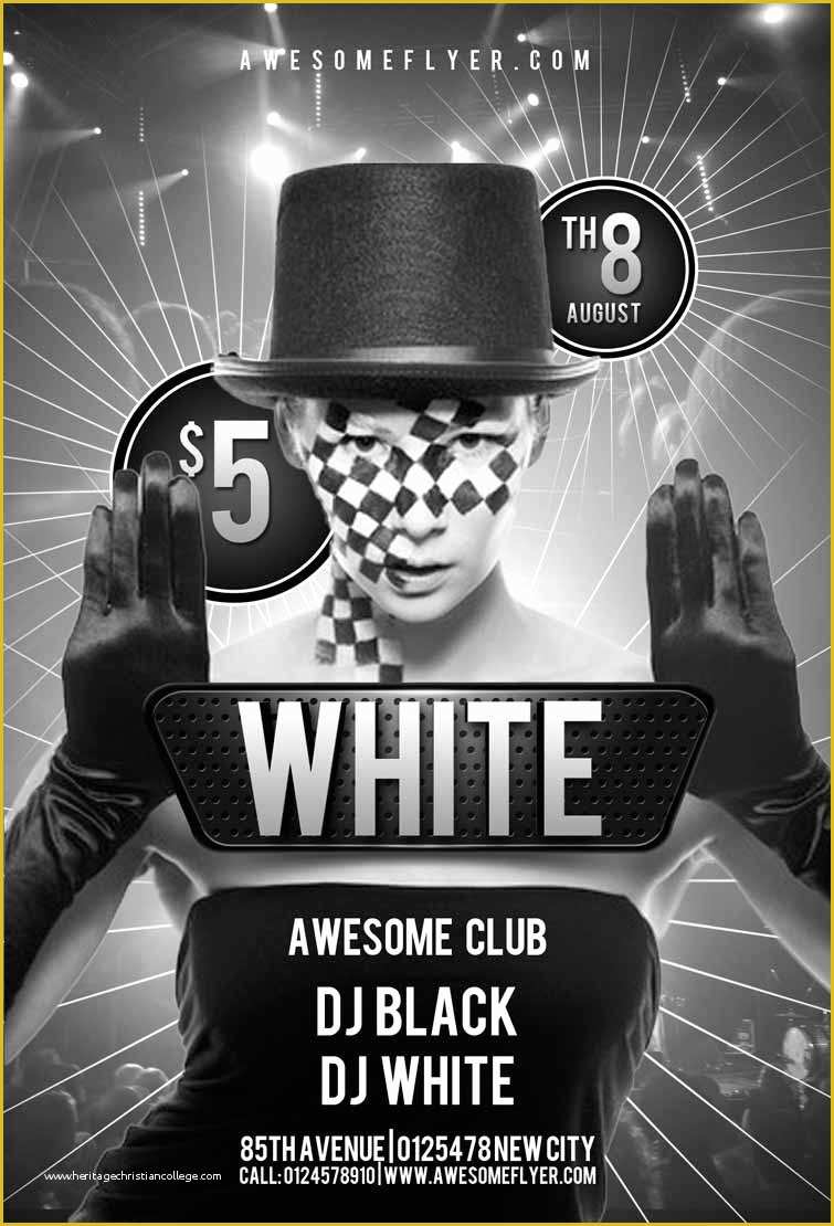 Black and White Flyer Template Free Of Free Black and White Party Flyer Template Awesomeflyer