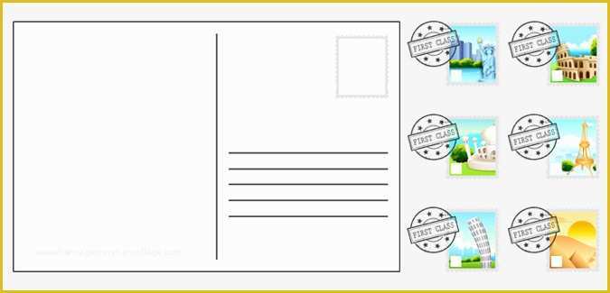 Blank Postcard Template Free Of 10 Best Of Postcard Writing Template for Kids