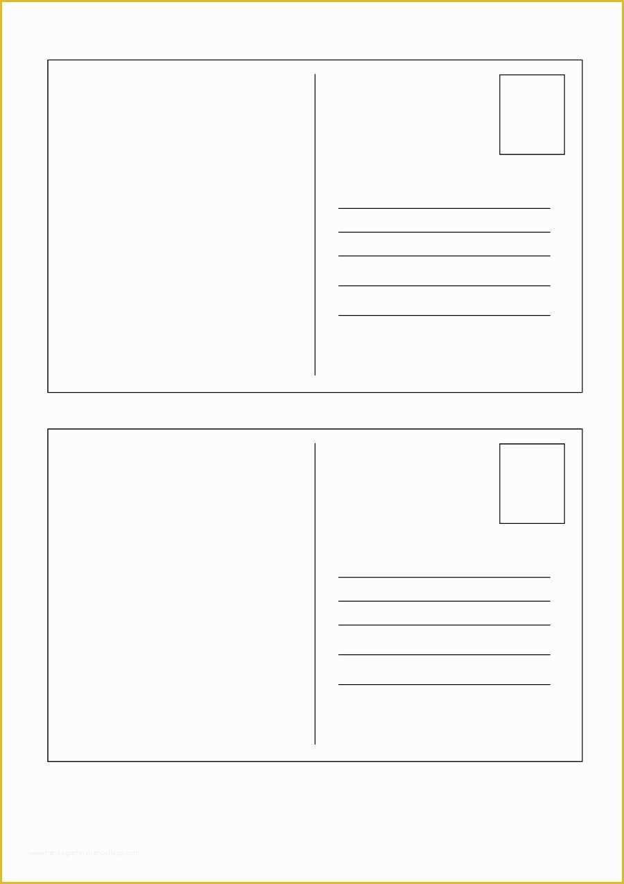 Blank Postcard Template Free Of 40 Great Postcard Templates &amp; Designs [word Pdf