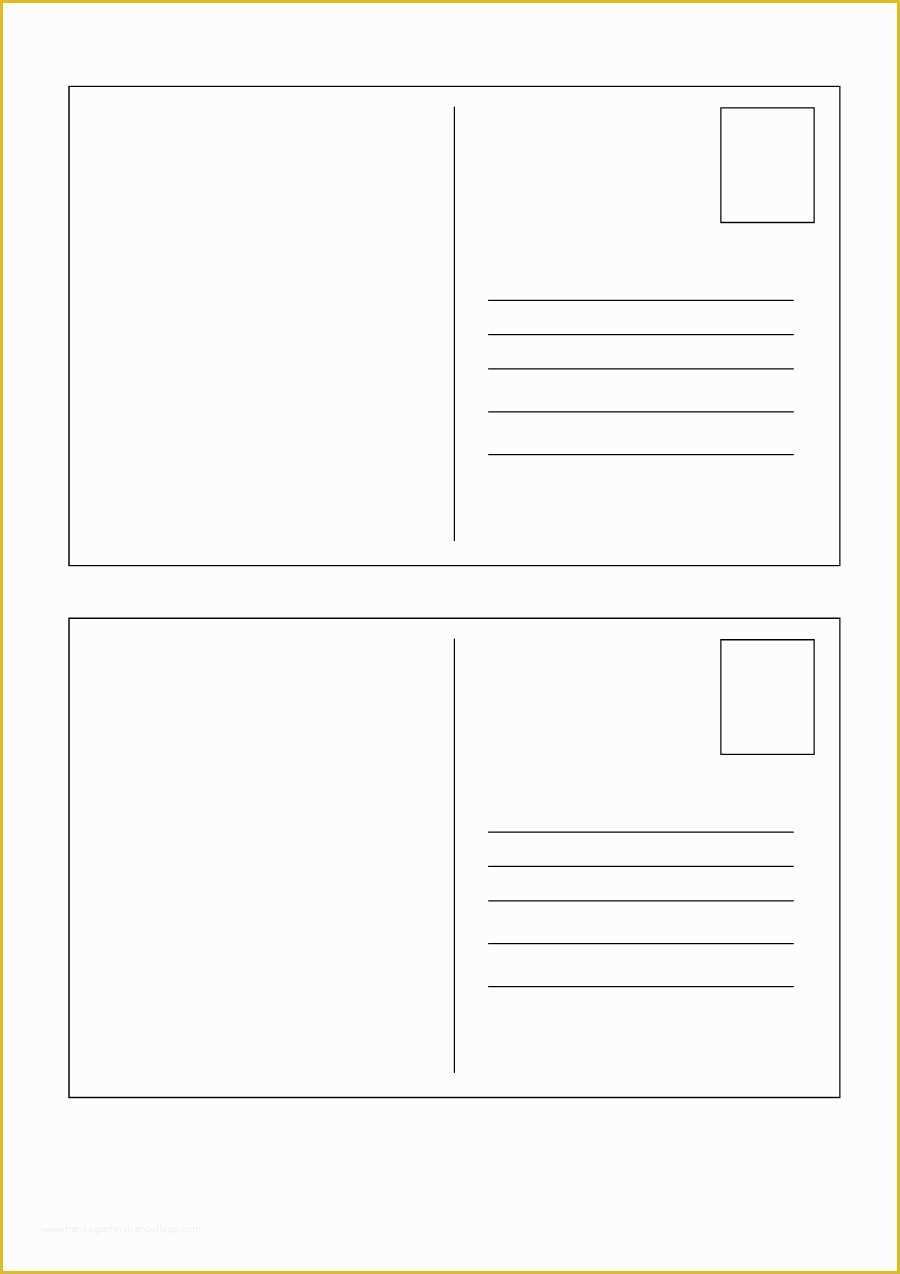 Blank Postcard Template Free Of 40 Great Postcard Templates & Designs [word Pdf