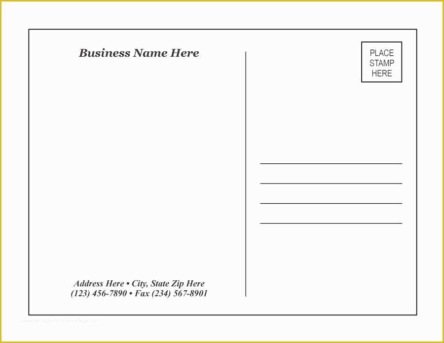 Blank Postcard Template Free Of 40 Great Postcard Templates & Designs [word Pdf