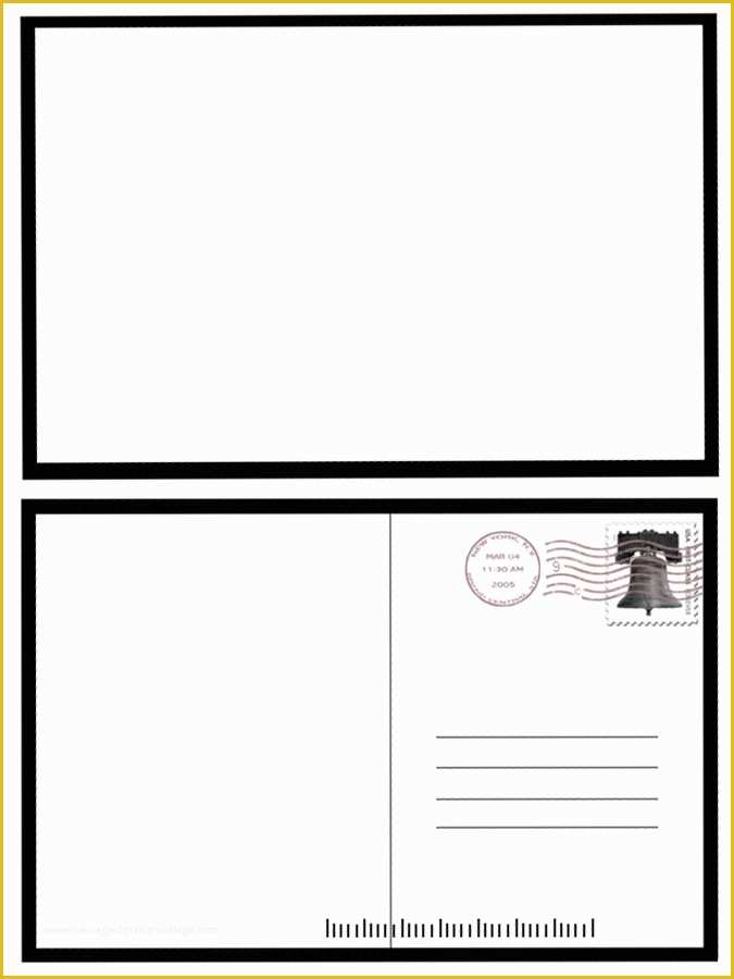 Blank Postcard Template Free Of 7 Best Of Postcard Back Template Free Blank