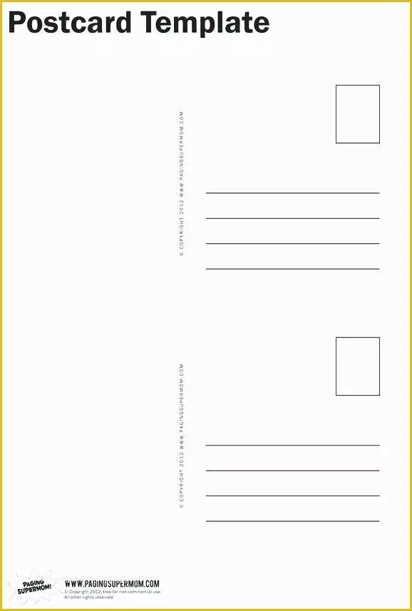 Blank Postcard Template Free Of Avery Postcard Template 4 Per Sheet – Polypan