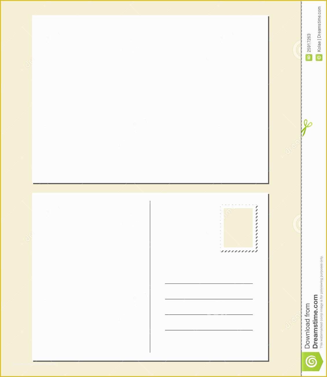 Blank Postcard Template Free Of Blank Postcard Stock Vector Image Of Document Element