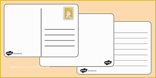 Blank Postcard Template Free Of Blank Postcard Templates Postcard Writing Template