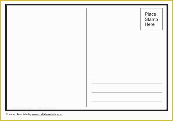 Blank Postcard Template Free Of Blank Postcards Template