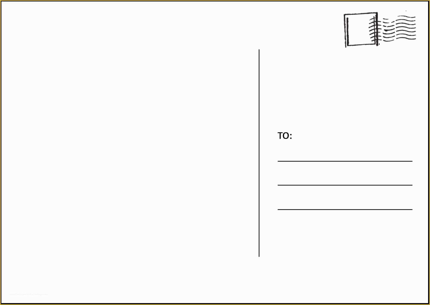 Blank Postcard Template Free Of Postcard Template Printable