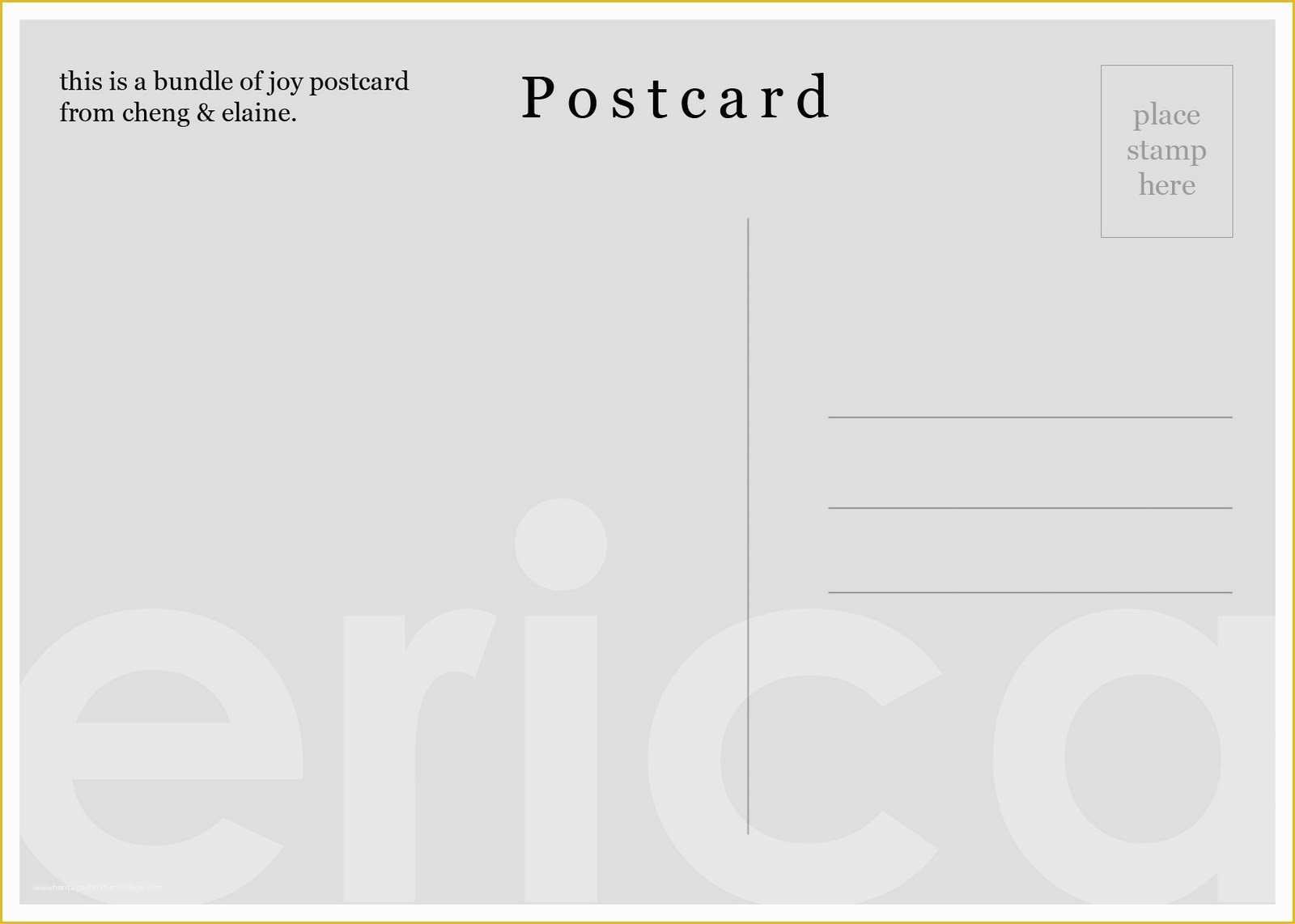 Blank Postcard Template Free Of Template 8387