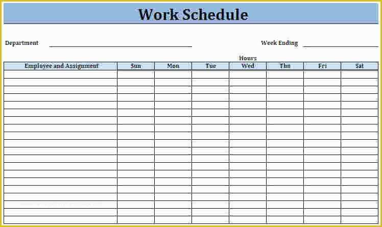 Blank Work Schedule Template Free Of 10 24 Hour Work Schedule Template ...