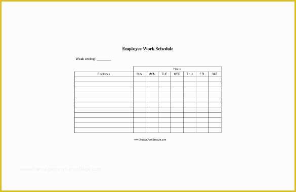 Blank Work Schedule Template Free Of Blank Schedule Template – 21 Free Word Excel Pdf format