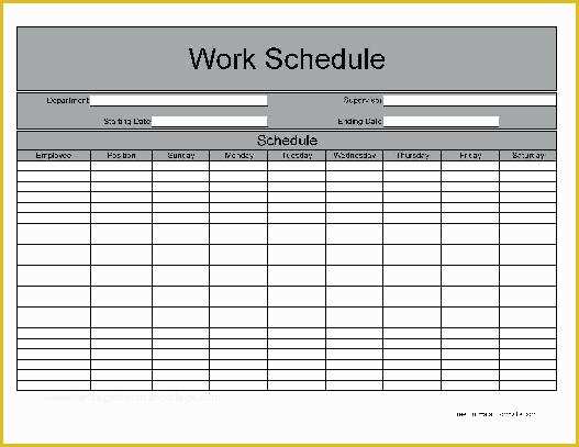 Blank Work Schedule Template Free Of Blank Work Schedule Maker Employee ...