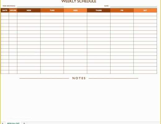 Blank Work Schedule Template Free Of Free Work Schedule Templates for Word and Excel