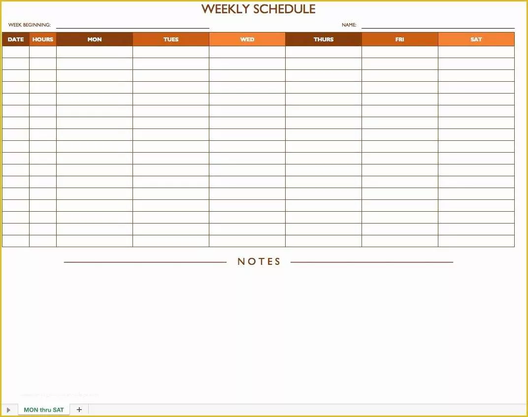 42 Blank Work Schedule Template Free