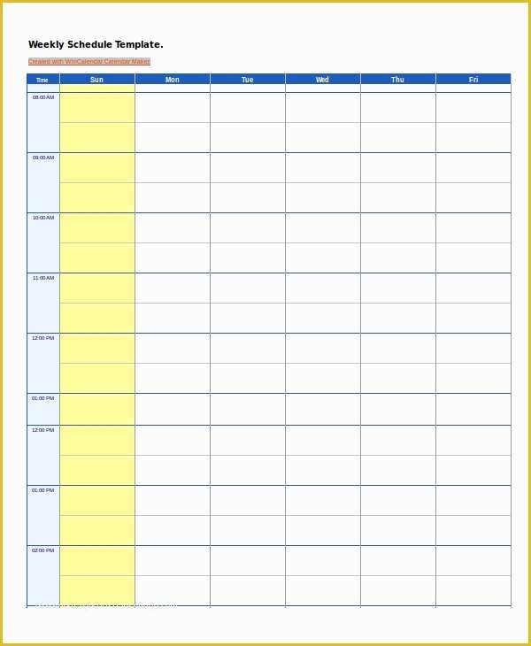 Blank Work Schedule Template Free Of Work Schedule 14 Free Pdf Word Excel Documents
