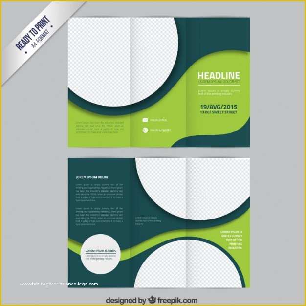 Booklet Template Free Download Of Green Brochure Template with Circles Vector