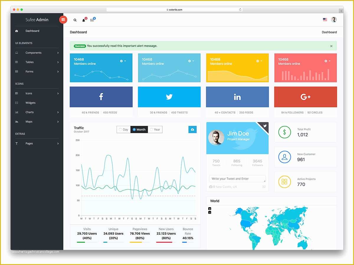 Bootstrap 4 Dashboard Template Free Of 34 Free Bootstrap Admin Dashboard Templates 2018 Colorlib