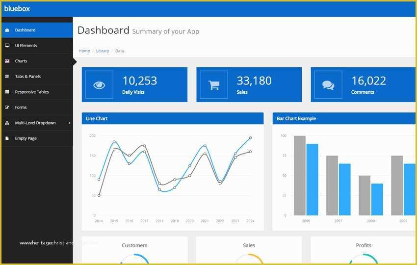 Bootstrap 4 Dashboard Template Free Of Bluebox Free Bootstrap Admin Template Webthemez