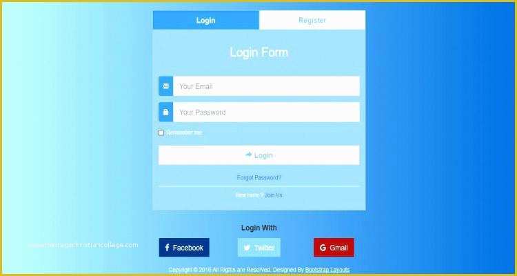Bootstrap Login Page Template Free Download Of Bootstrap Login and Register forms In E Page 3 Free