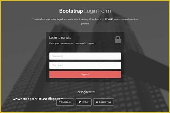 Bootstrap Login Page Template Free Download Of Bootstrap Login forms 3 Free Responsive Templates