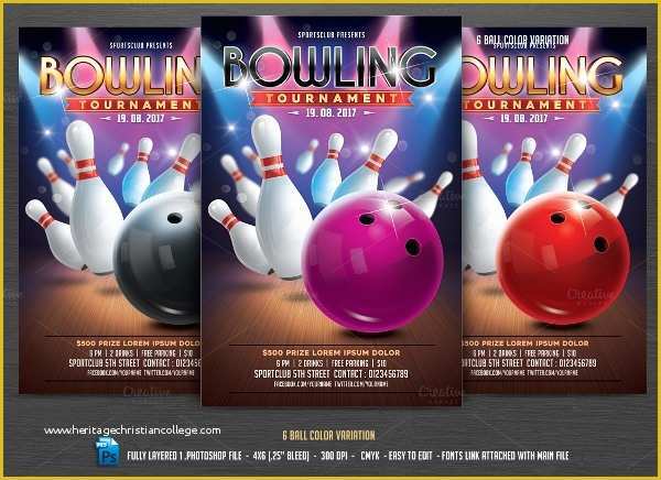 Bowling Flyer Template Free Of 16 Bowling Flyer Templates Free Psd Ai format Download