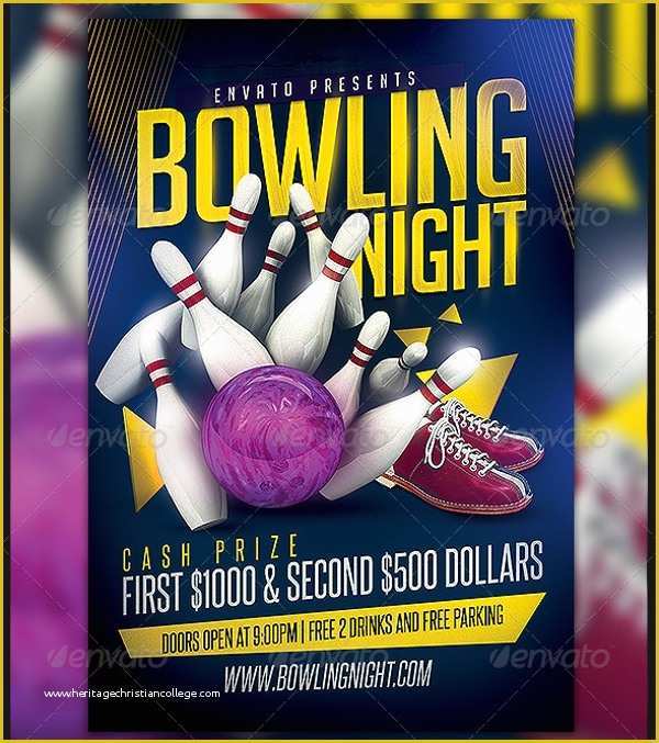 Bowling Flyer Template Free Of 23 Bowling Flyer Templates