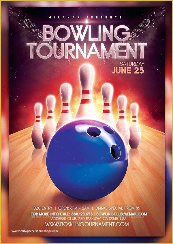 Bowling Flyer Template Free Of 27 Bowling Flyer Templates Psd Ai Eps Vector format