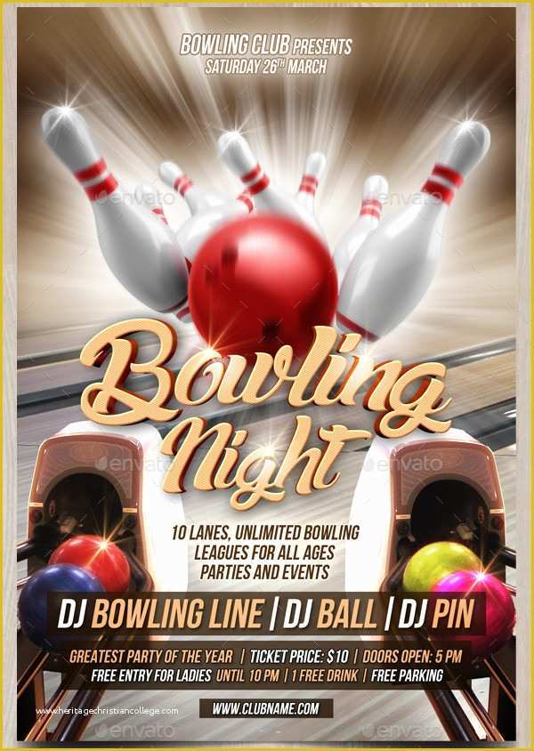 Bowling Flyer Template Free Of 27 Bowling Flyer Templates Psd Ai Eps Vector format