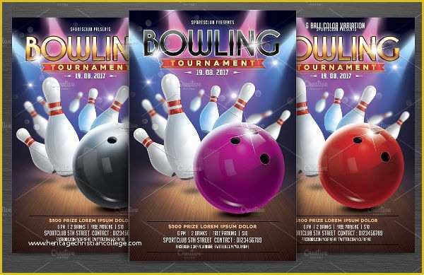 Bowling Flyer Template Free Of 9 Bowling Party Flyers Design Templates