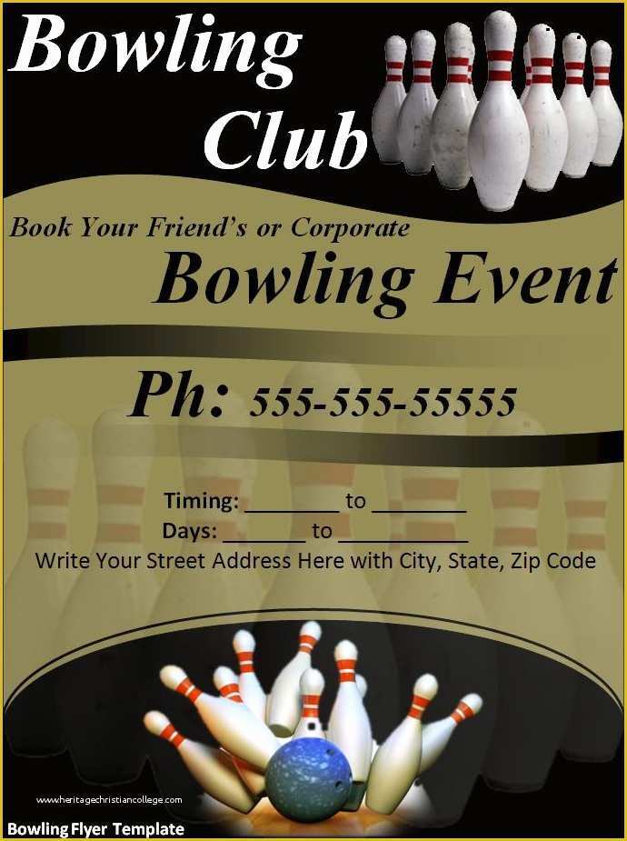 Bowling Flyer Template Free Of Bowling Flyer Template Best Word Templates