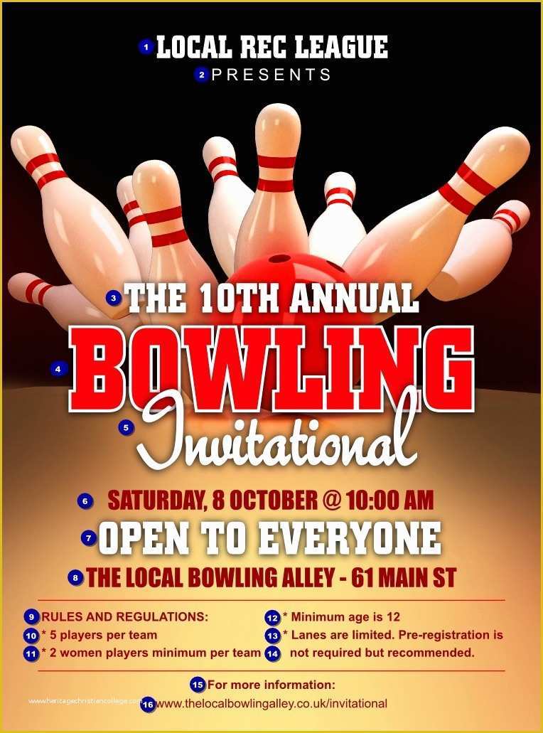 Bowling Flyer Template Free Of Bowling Flyer Template Free Mughals