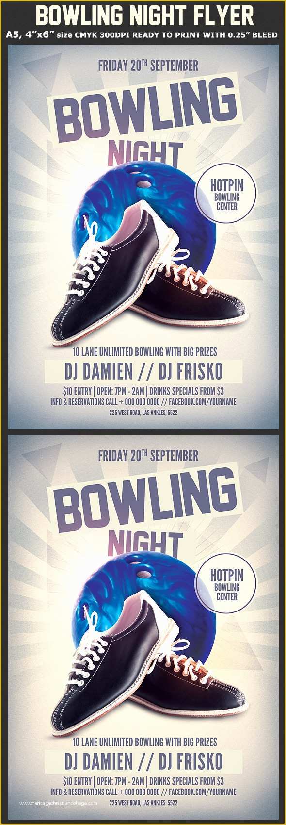 Bowling Flyer Template Free Of Bowling Night Flyer Template