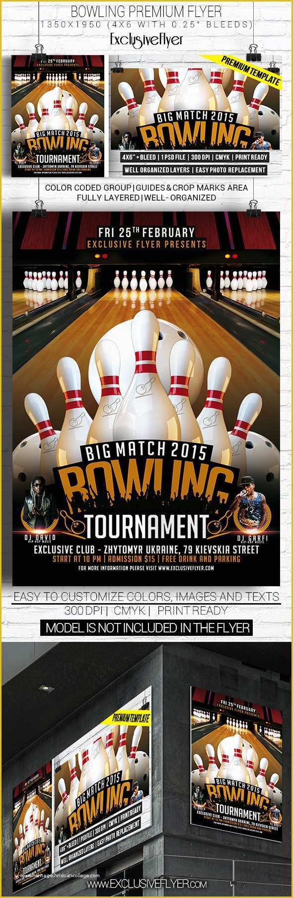 Bowling Flyer Template Free Of Bowling tournament – Premium Flyer Template On Behance