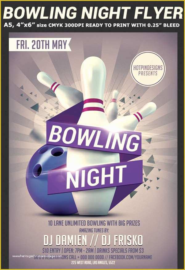 Bowling Flyer Template Free Of Sample Party Flyers