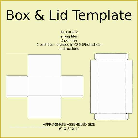 Box with Lid Templates Free Of Digital Rectangle Box & Lid Templates Download Png Psd