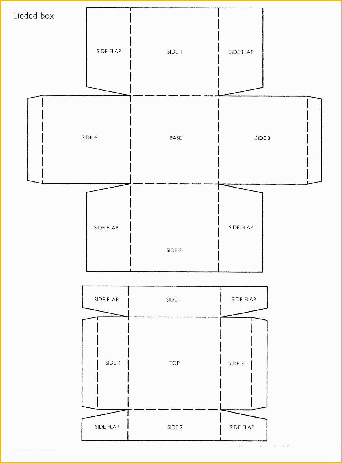 Box with Lid Templates Free Of Paper Box with Lid Template