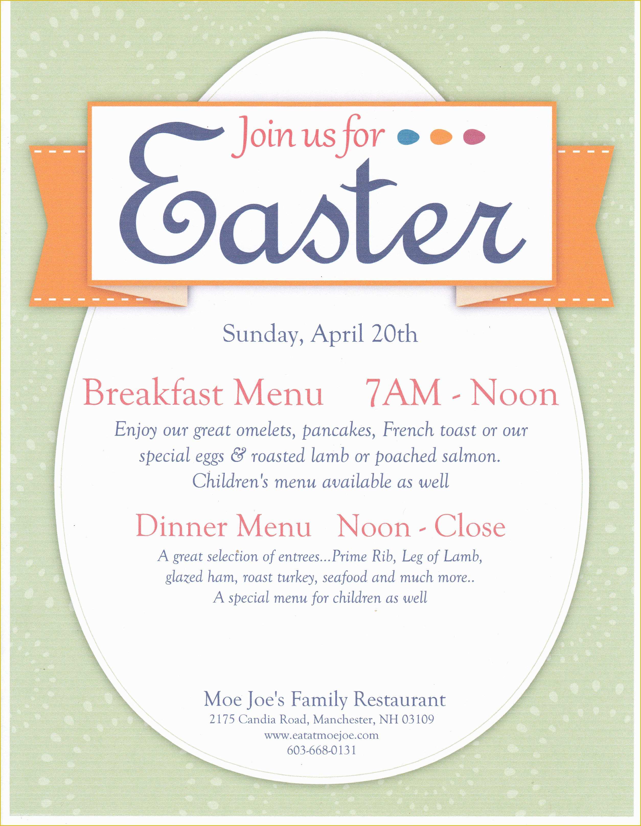 Brunch Menu Template Free Of Brunch Menu Template