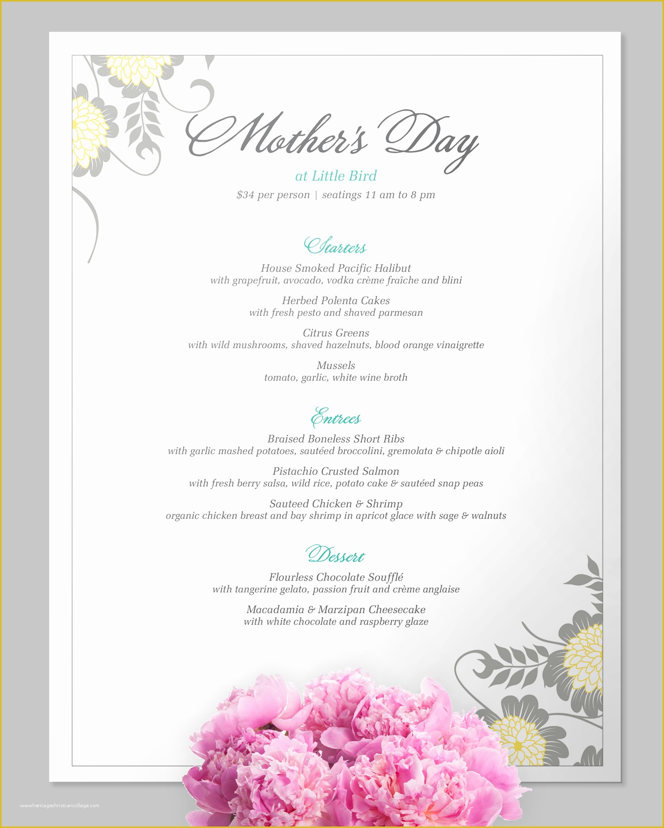 Brunch Menu Template Free Of Menu Mother Day Menu Template Mother Day Menu Template