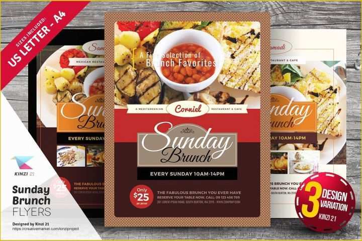 Brunch Menu Template Free Of Sunday Brunch Flyer Templates Flyer Templates Creative