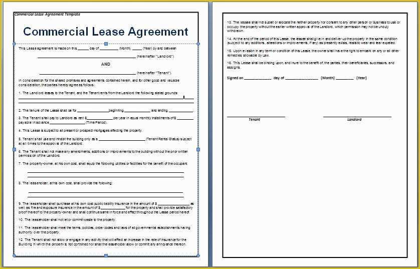 Building Lease Agreement Template Free Of 10 Best Of Mercial Lease Agreement Template