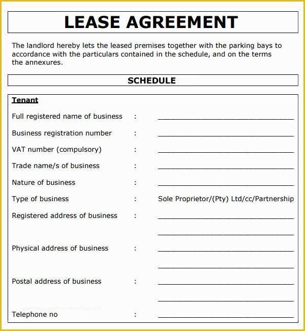 Building Lease Agreement Template Free Of 13 Mercial Lease Agreement Templates Excel Pdf formats