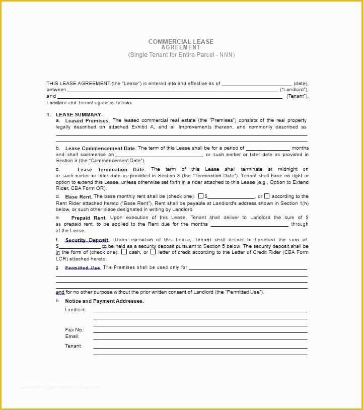 Building Lease Agreement Template Free Of 26 Free Mercial Lease Agreement Templates Template Lab
