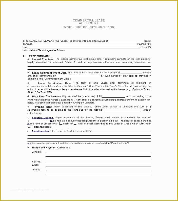 Building Lease Agreement Template Free Of 26 Free Mercial Lease Agreement Templates Template Lab